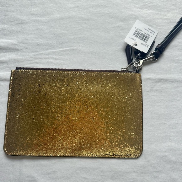 NWT Coach Gold Glitter Wristlet - Picture 3 of 7